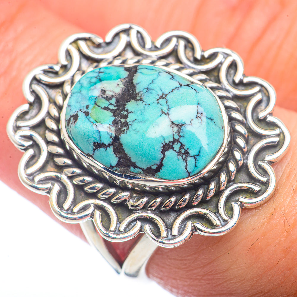 Tibetan Turquoise Rings handcrafted by Ana Silver Co - RING72384