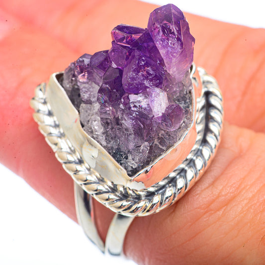 Amethyst Crystal Rings handcrafted by Ana Silver Co - RING72385