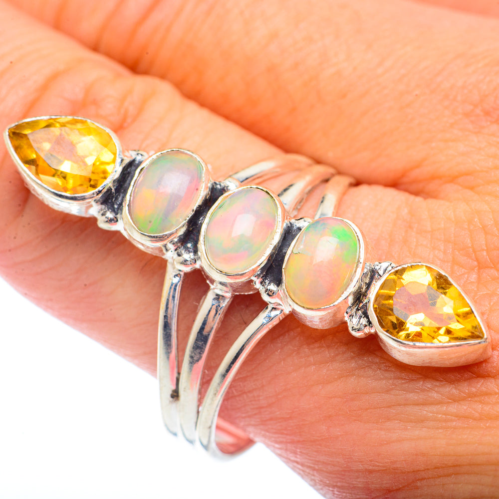 Ethiopian Opal Rings handcrafted by Ana Silver Co - RING72403