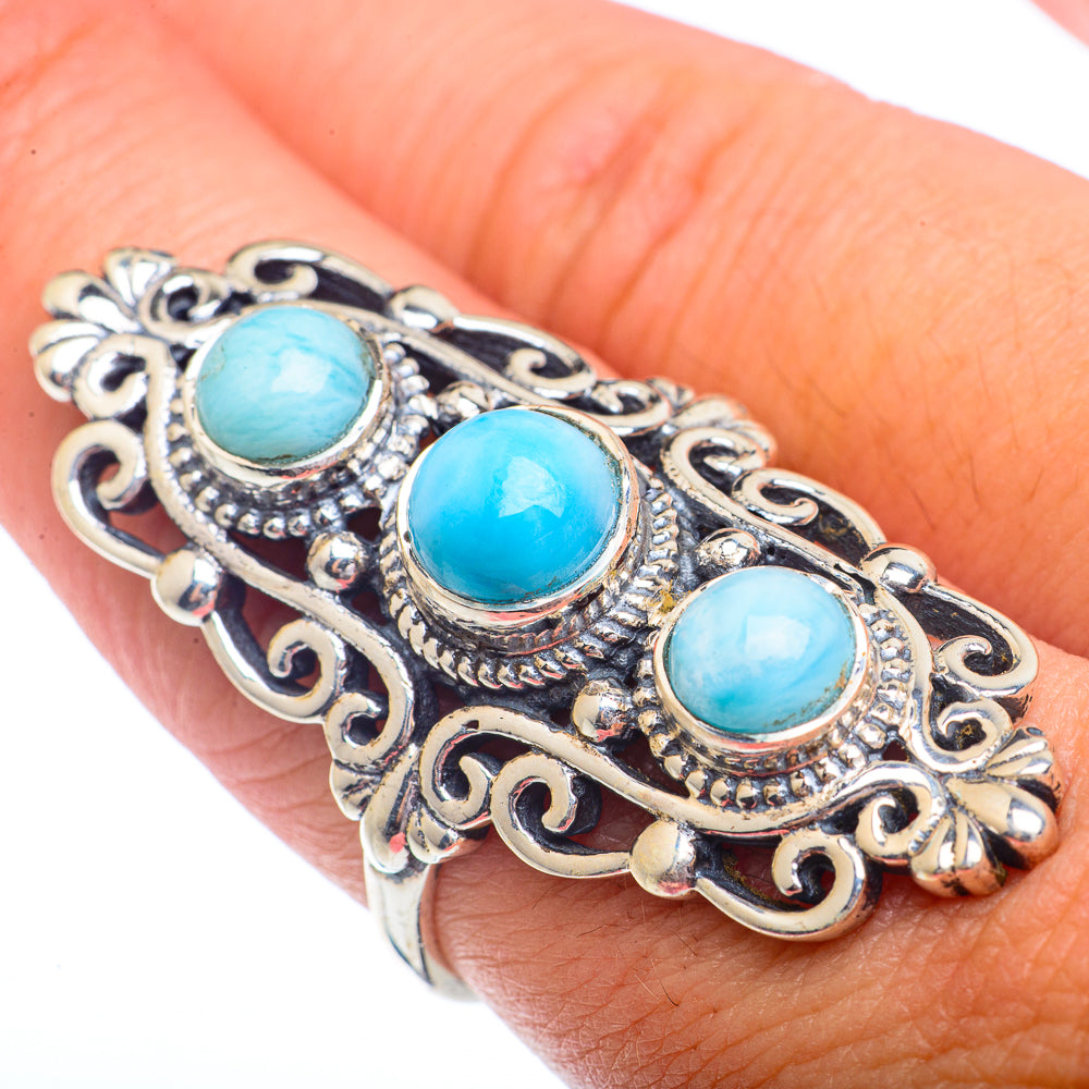 Larimar Rings handcrafted by Ana Silver Co - RING72407