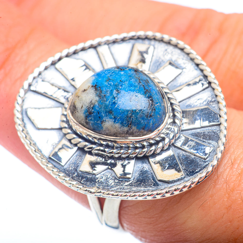 K2 Blue Azurite Rings handcrafted by Ana Silver Co - RING72408