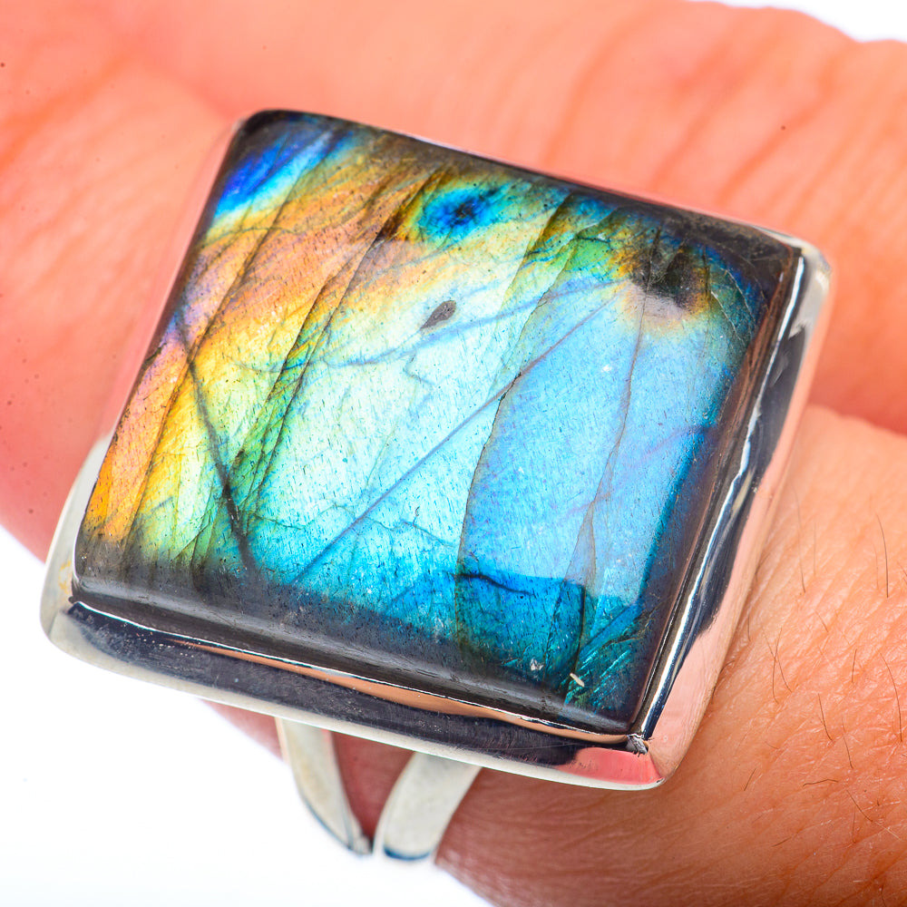 Labradorite Rings handcrafted by Ana Silver Co - RING72409