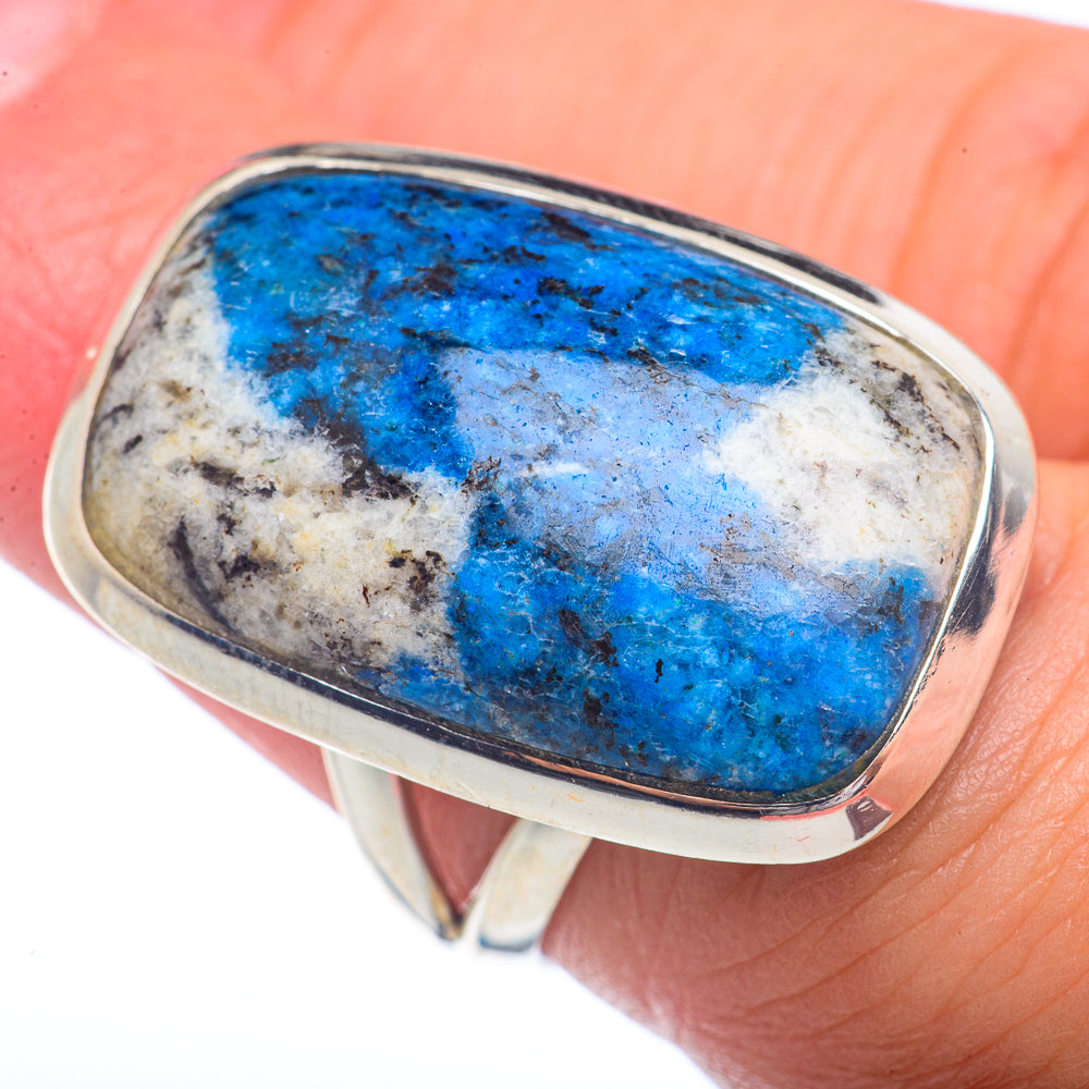 K2 Blue Azurite Rings handcrafted by Ana Silver Co - RING72412