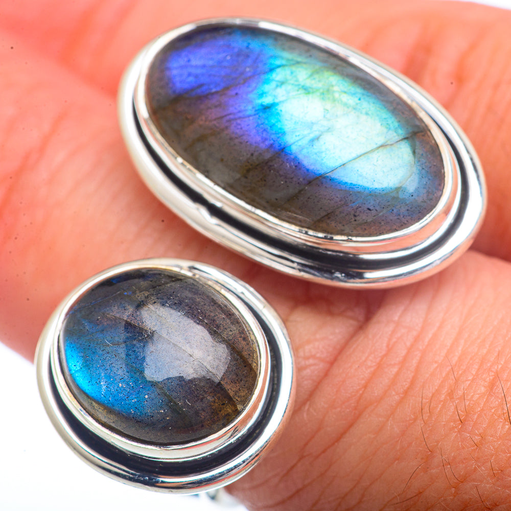 Labradorite Rings handcrafted by Ana Silver Co - RING72418