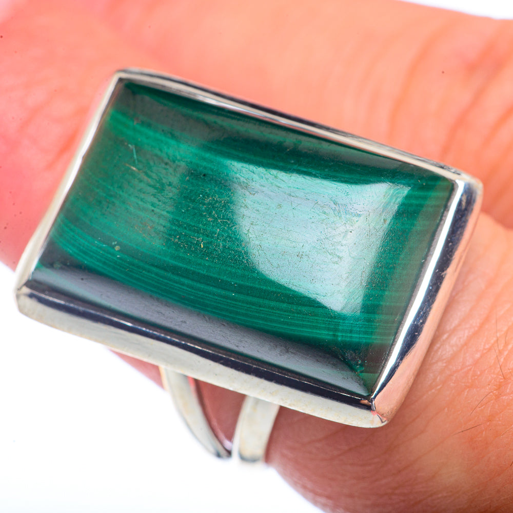 Malachite Rings handcrafted by Ana Silver Co - RING72420