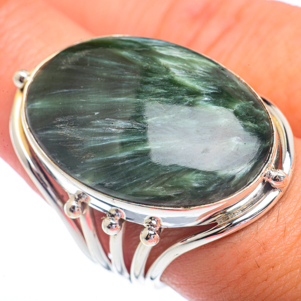 Seraphinite Rings handcrafted by Ana Silver Co - RING72423