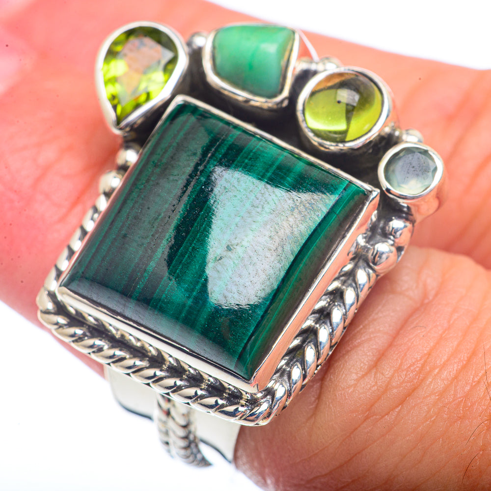 Malachite Rings handcrafted by Ana Silver Co - RING72424
