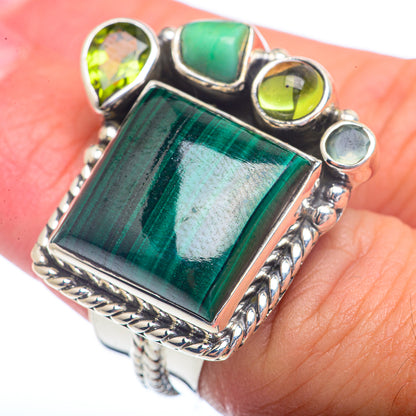 Malachite Rings handcrafted by Ana Silver Co - RING72424