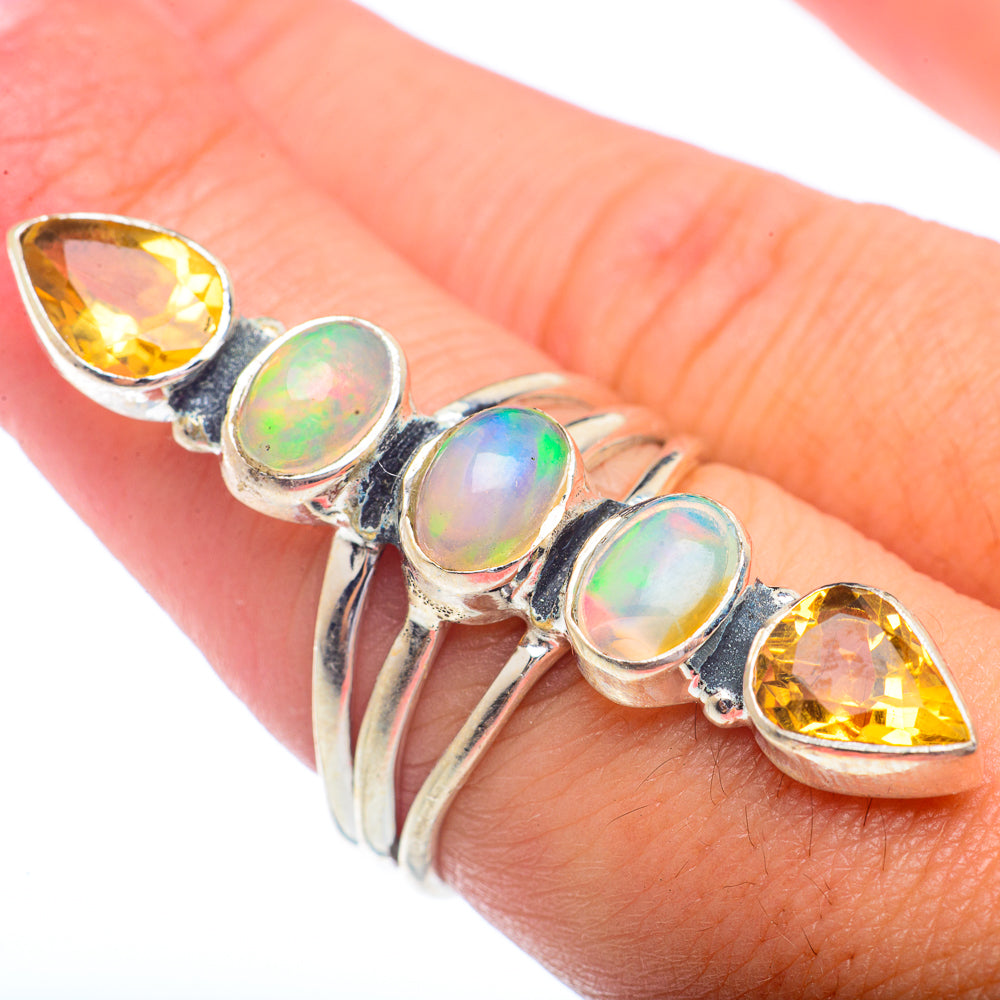 Ethiopian Opal Rings handcrafted by Ana Silver Co - RING72446