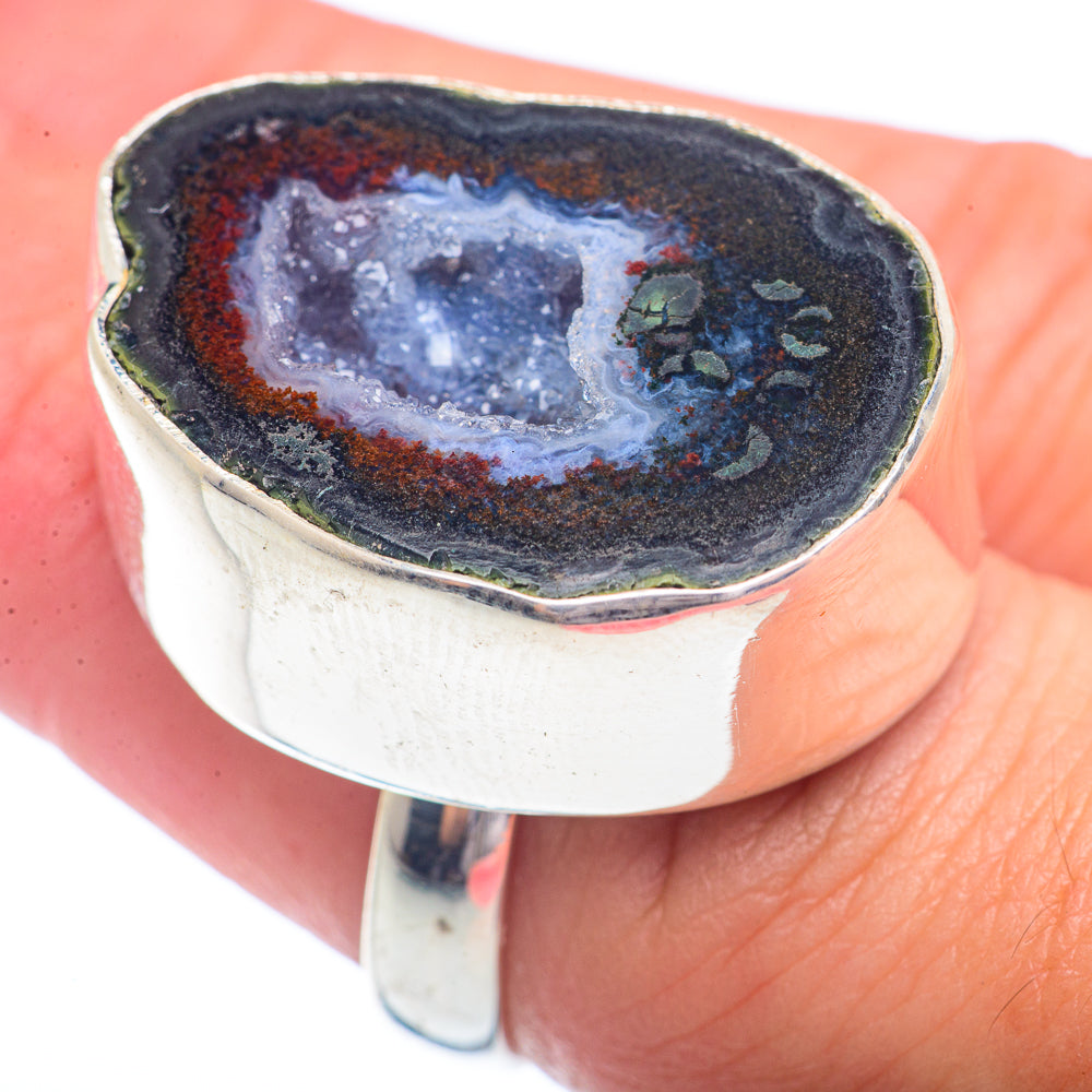 Coconut Geode Druzy Rings handcrafted by Ana Silver Co - RING72450
