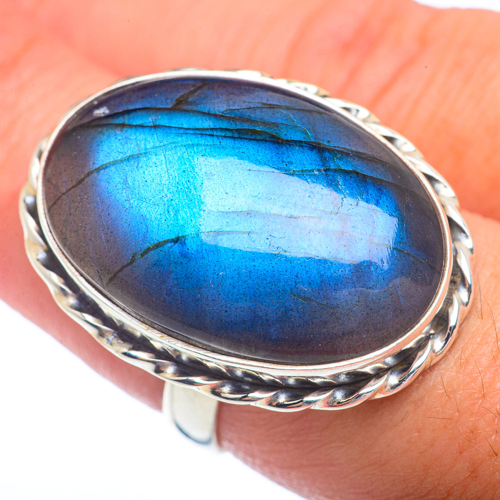 Labradorite Rings handcrafted by Ana Silver Co - RING72460