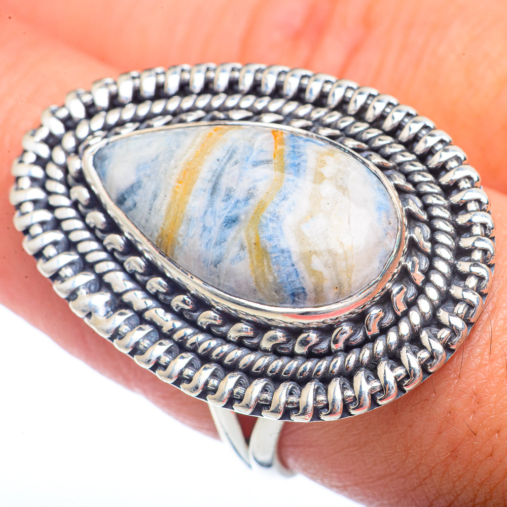 Blue Scheelite Rings handcrafted by Ana Silver Co - RING72461