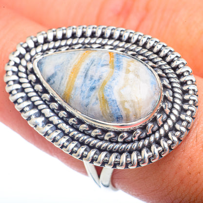 Blue Scheelite Rings handcrafted by Ana Silver Co - RING72461