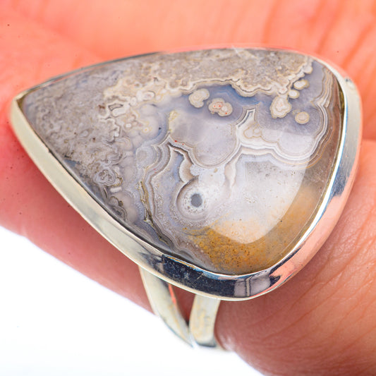 Laguna Lace Agate Rings handcrafted by Ana Silver Co - RING72463