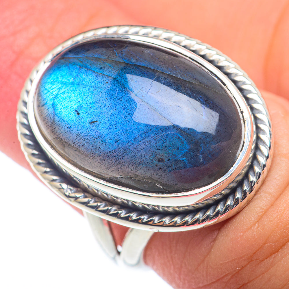 Labradorite Rings handcrafted by Ana Silver Co - RING72465