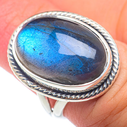 Labradorite Rings handcrafted by Ana Silver Co - RING72465