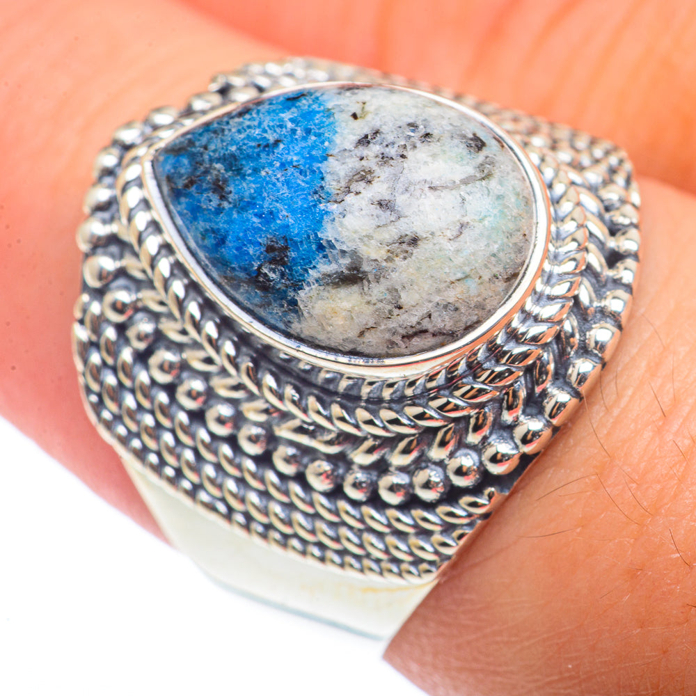 K2 Blue Azurite Rings handcrafted by Ana Silver Co - RING72466
