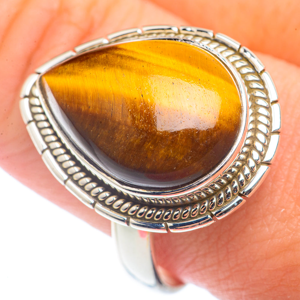 Tiger Eye Rings handcrafted by Ana Silver Co - RING72479