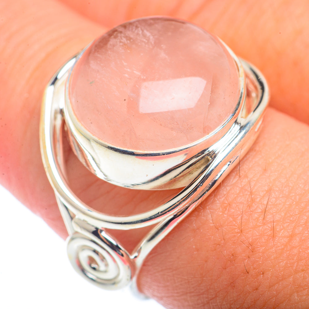 Rose Quartz Rings handcrafted by Ana Silver Co - RING72486