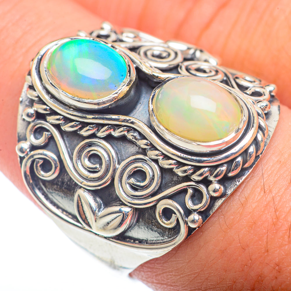 Ethiopian Opal Rings handcrafted by Ana Silver Co - RING72510