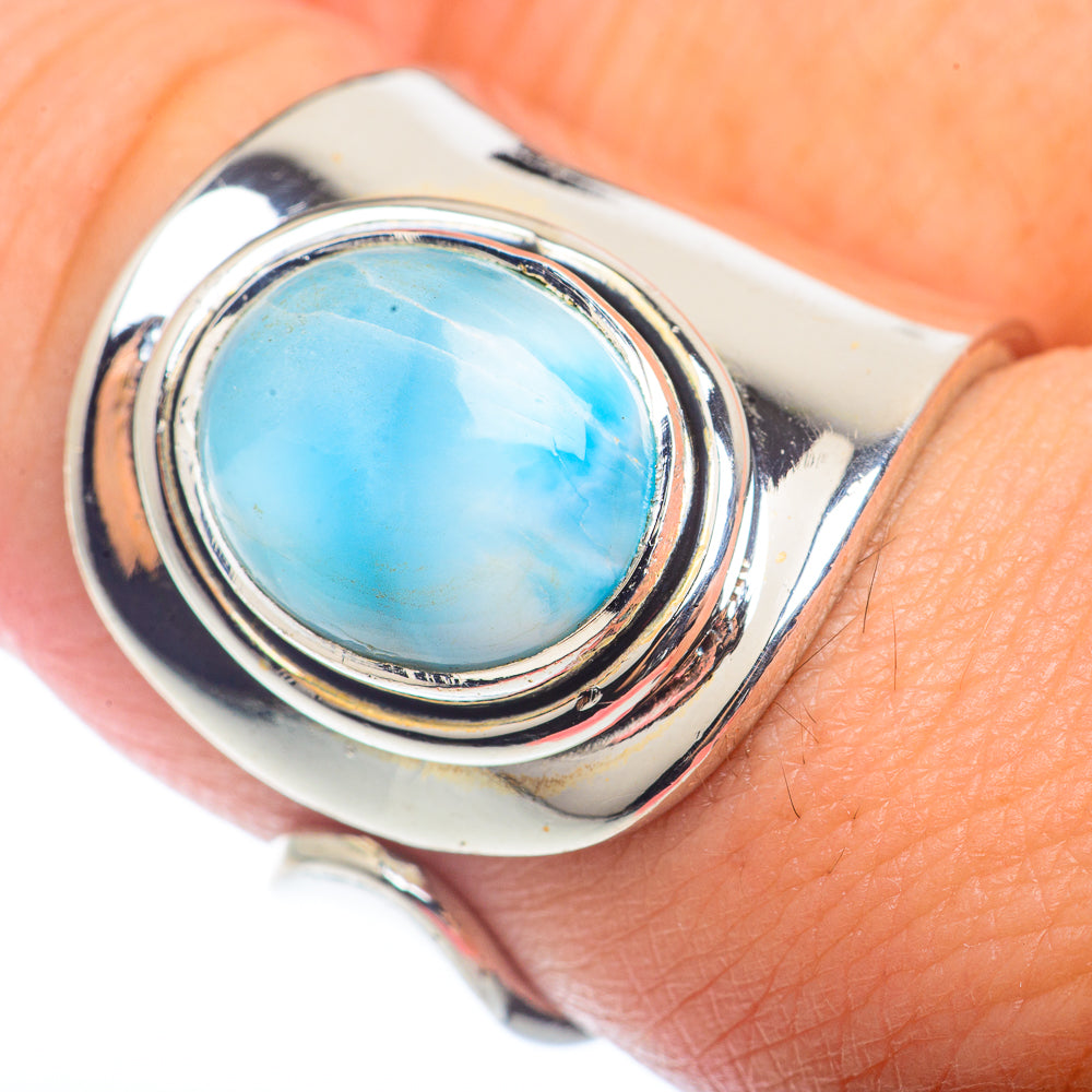 Larimar Rings handcrafted by Ana Silver Co - RING72511