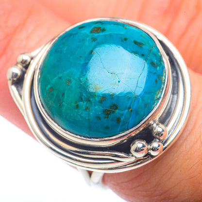 Chrysocolla Rings handcrafted by Ana Silver Co - RING72515
