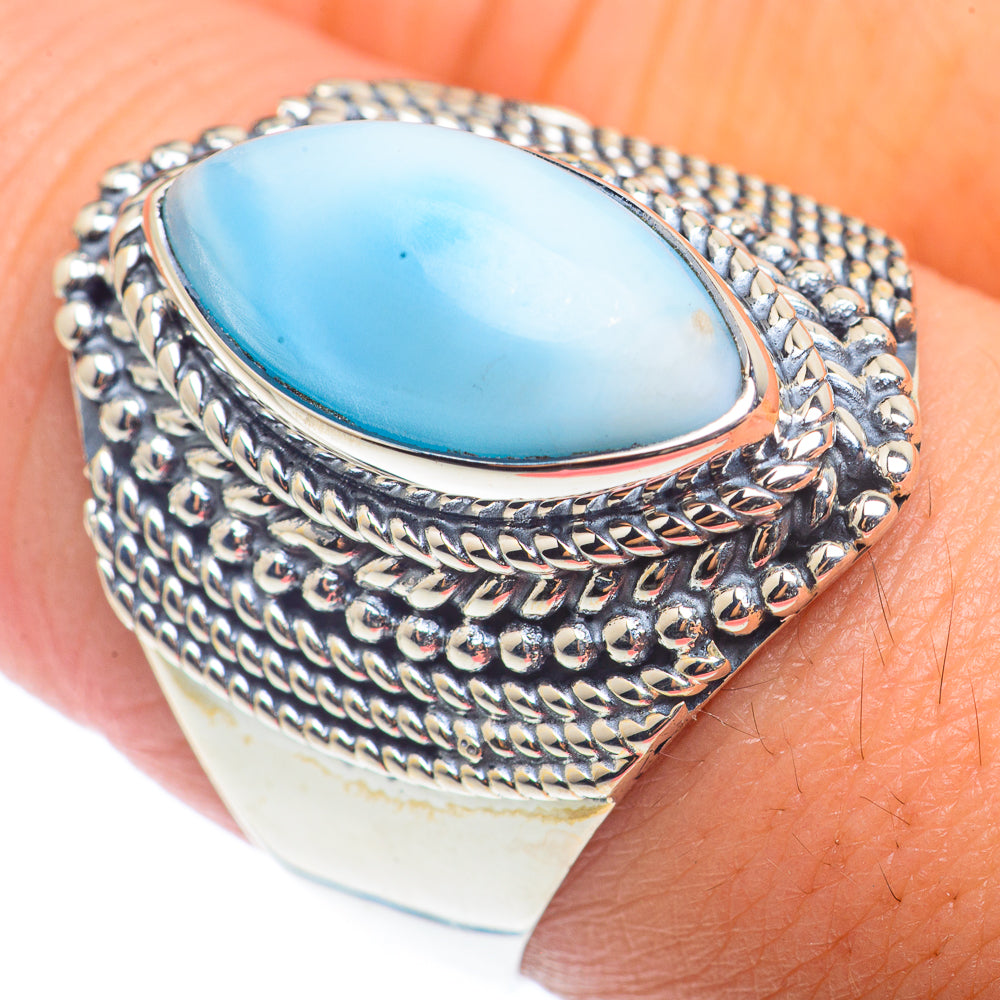 Larimar Rings handcrafted by Ana Silver Co - RING72516