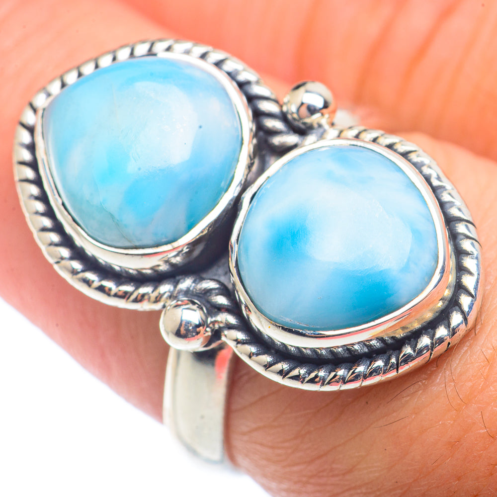 Larimar Rings handcrafted by Ana Silver Co - RING72520