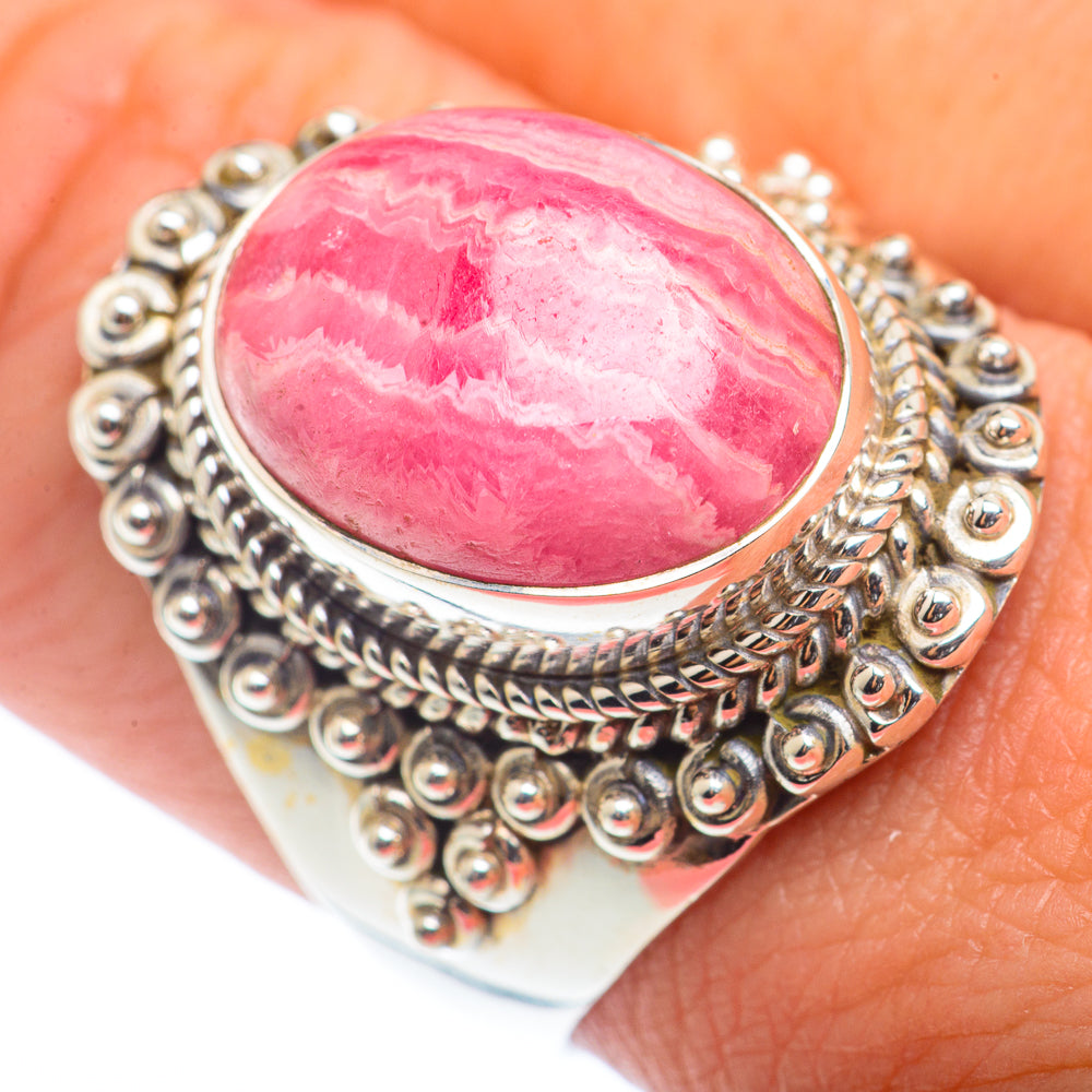 Rhodochrosite Rings handcrafted by Ana Silver Co - RING72532