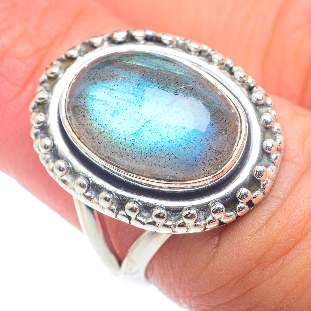 Labradorite Rings handcrafted by Ana Silver Co - RING72556