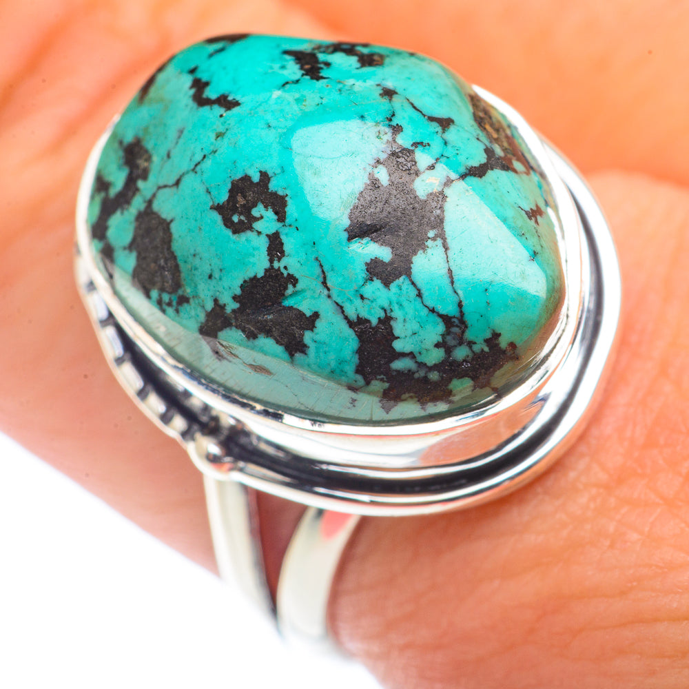 Tibetan Turquoise Rings handcrafted by Ana Silver Co - RING72564