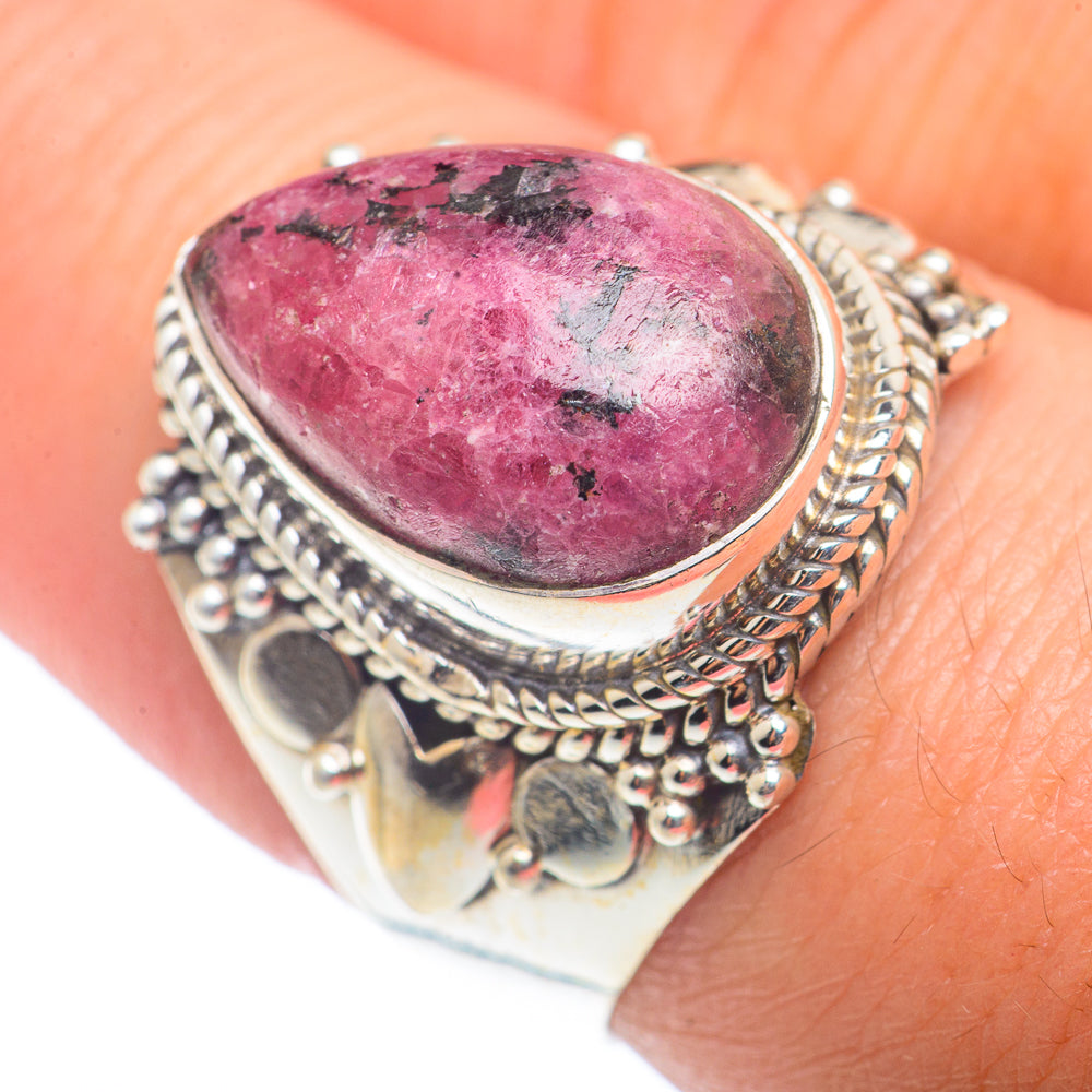 Rhodonite Rings handcrafted by Ana Silver Co - RING72574