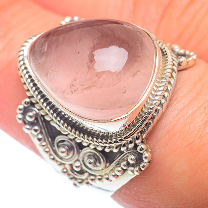 Rose Quartz Rings handcrafted by Ana Silver Co - RING72576