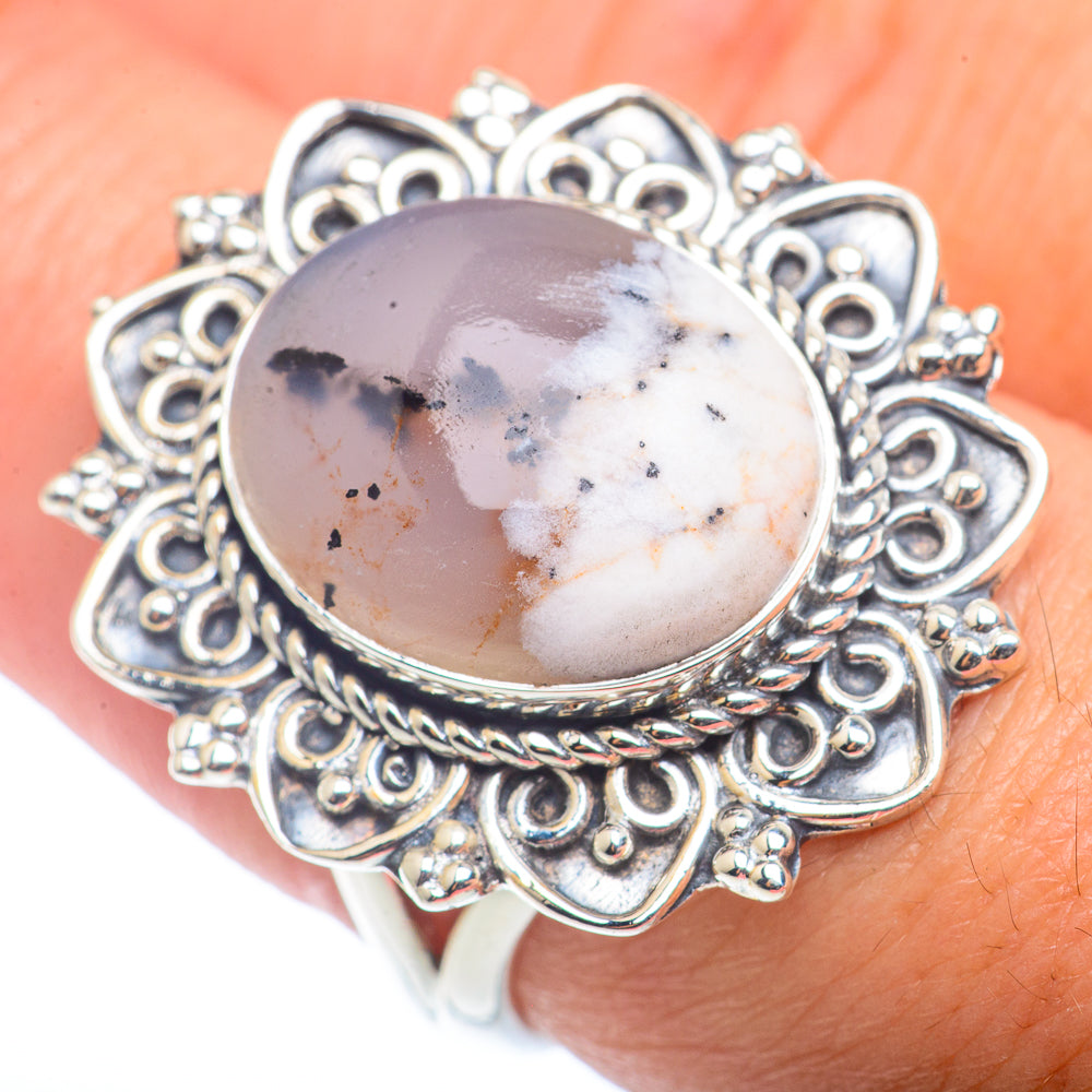 Dendritic Opal Rings handcrafted by Ana Silver Co - RING72591