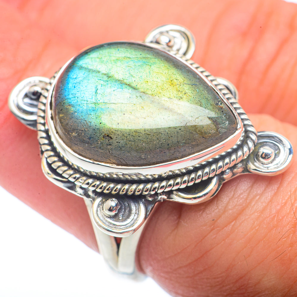 Labradorite Rings handcrafted by Ana Silver Co - RING72592