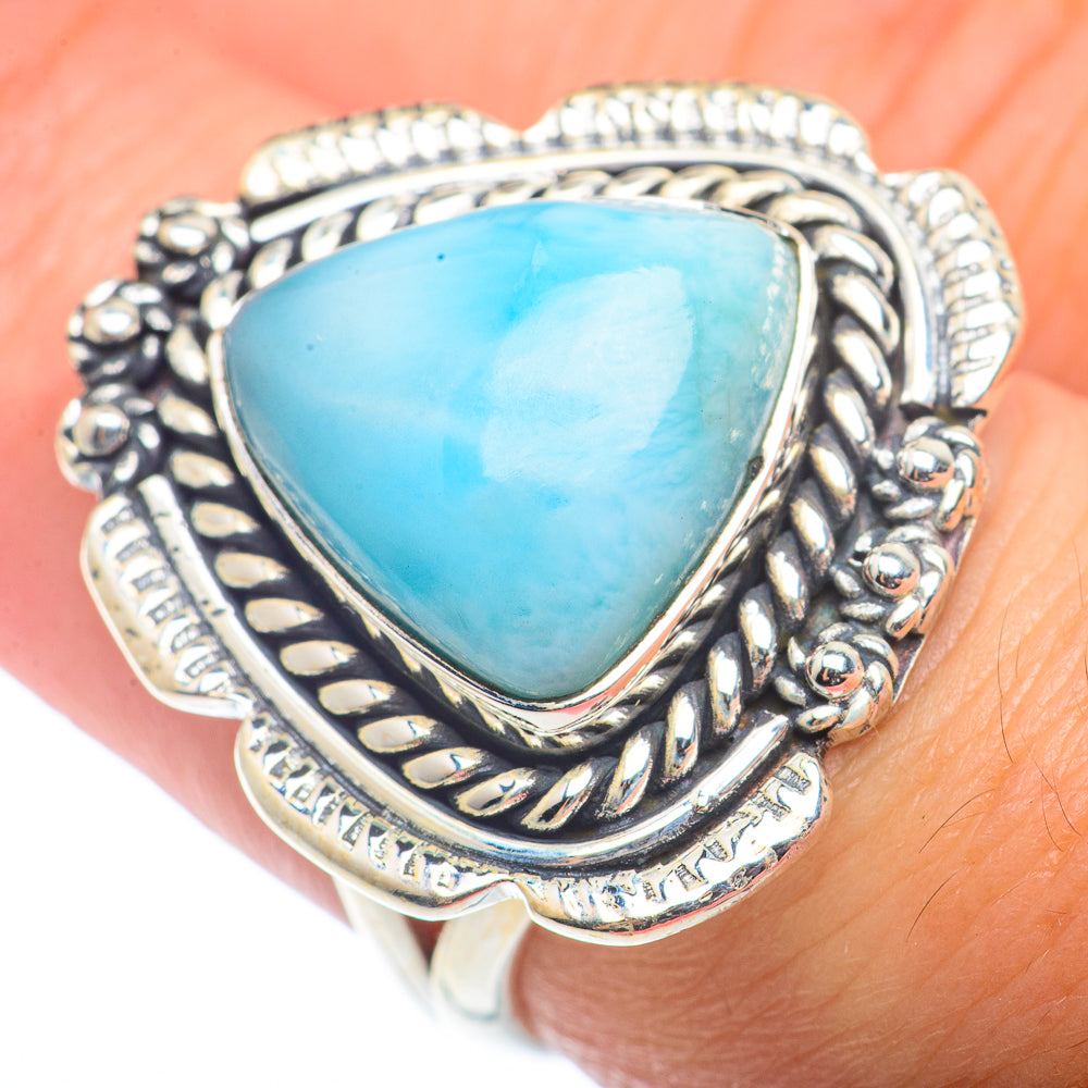 Larimar Rings handcrafted by Ana Silver Co - RING72598