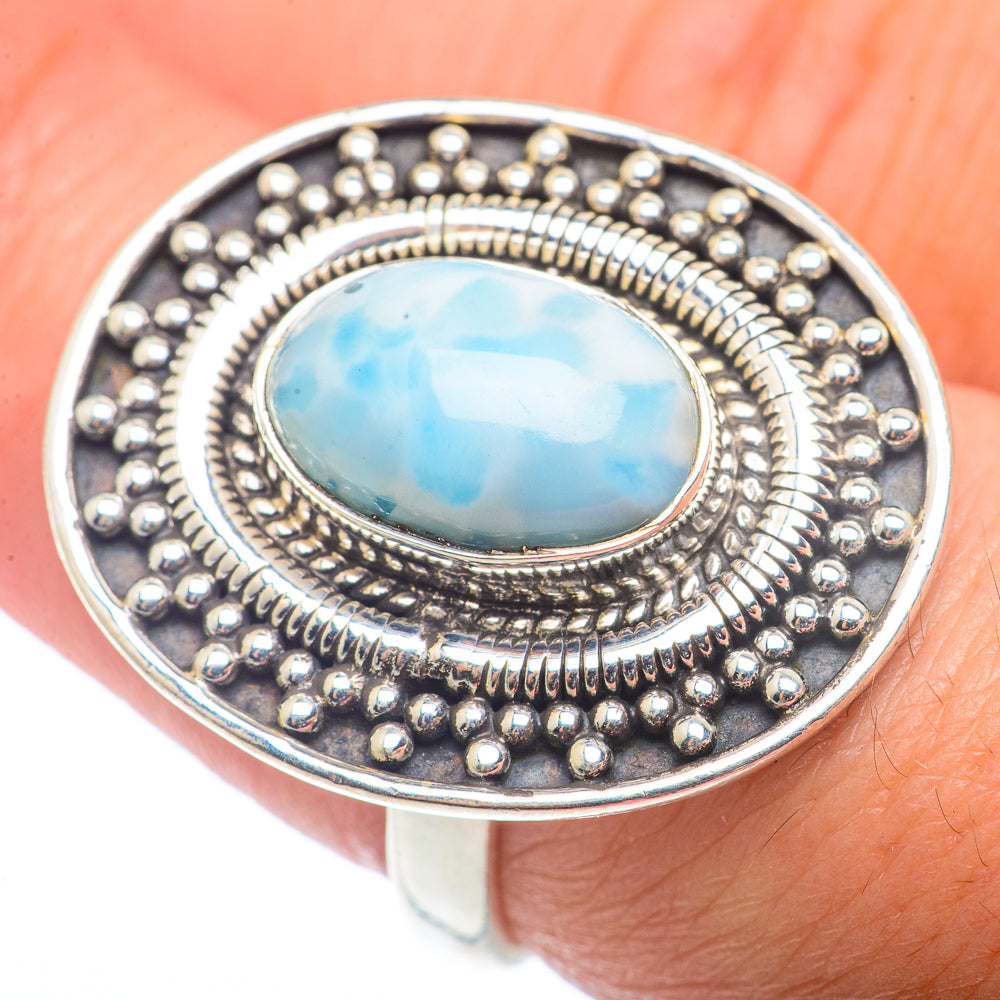 Larimar Rings handcrafted by Ana Silver Co - RING72601