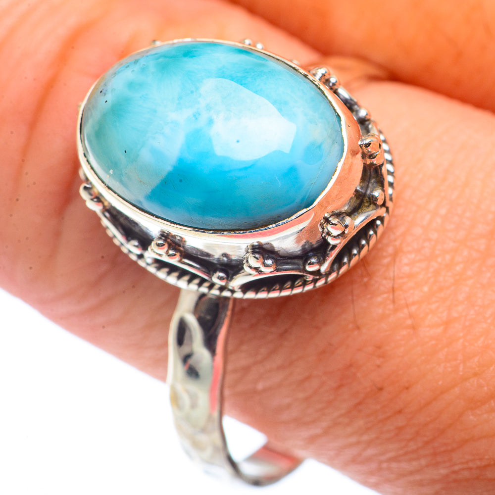 Larimar Rings handcrafted by Ana Silver Co - RING72602