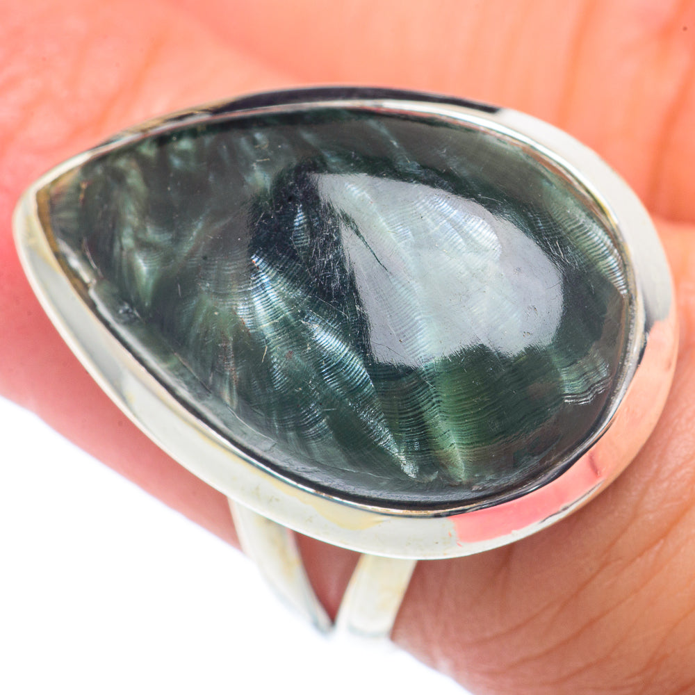 Seraphinite Rings handcrafted by Ana Silver Co - RING72603