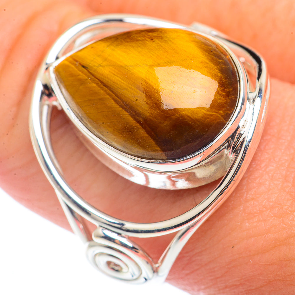 Tiger Eye Rings handcrafted by Ana Silver Co - RING72609