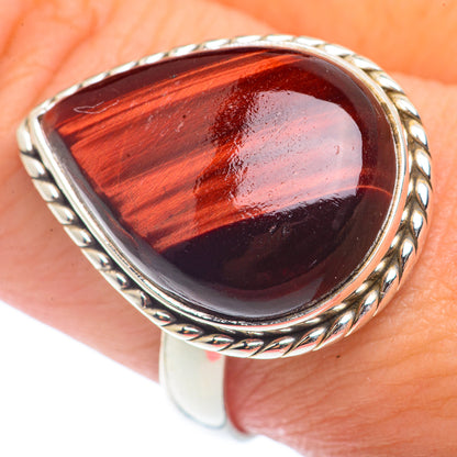 Red Tiger Eye Rings handcrafted by Ana Silver Co - RING72610