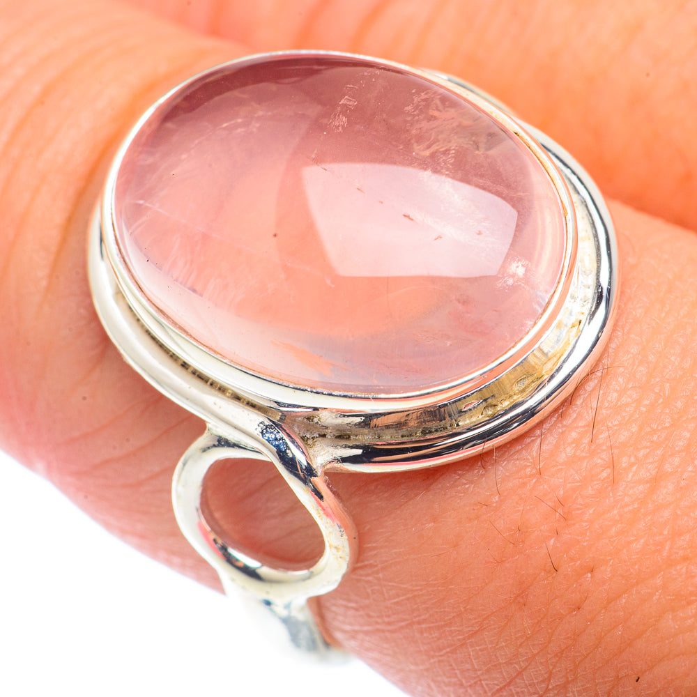Rose Quartz Rings handcrafted by Ana Silver Co - RING72616