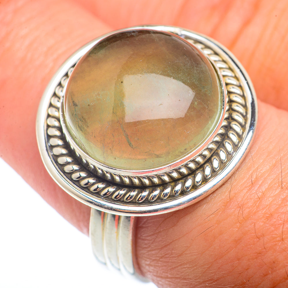 Green Fluorite Rings handcrafted by Ana Silver Co - RING72631