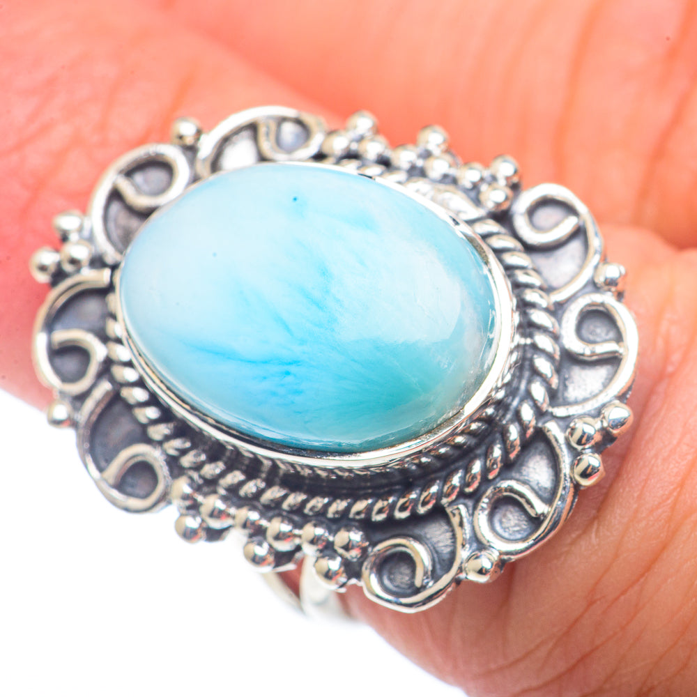 Larimar Rings handcrafted by Ana Silver Co - RING72637
