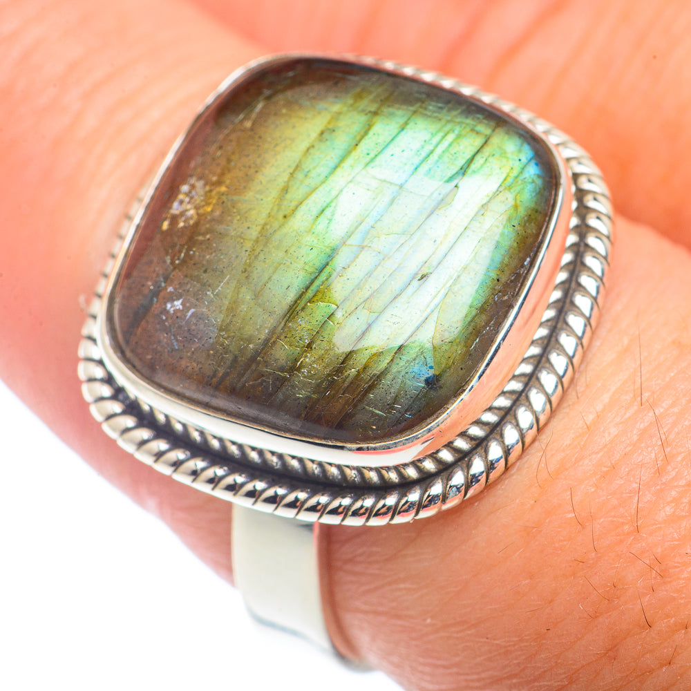 Labradorite Rings handcrafted by Ana Silver Co - RING72642