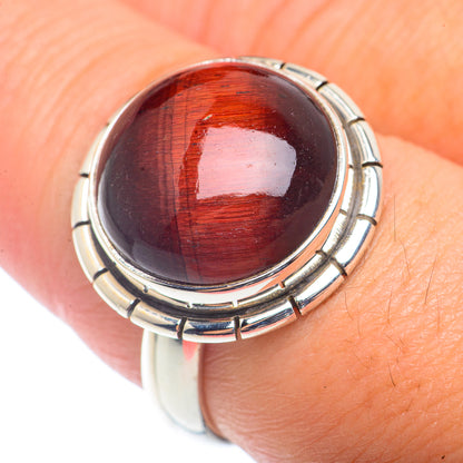 Red Tiger Eye Rings handcrafted by Ana Silver Co - RING72645