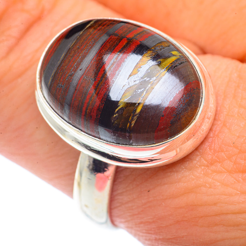 Red Tiger Iron Rings handcrafted by Ana Silver Co - RING72650