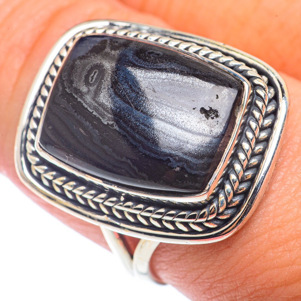 Psilomelane Rings handcrafted by Ana Silver Co - RING72661