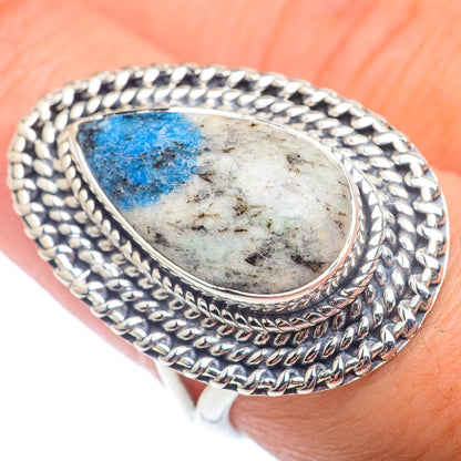 K2 Blue Azurite Rings handcrafted by Ana Silver Co - RING72670