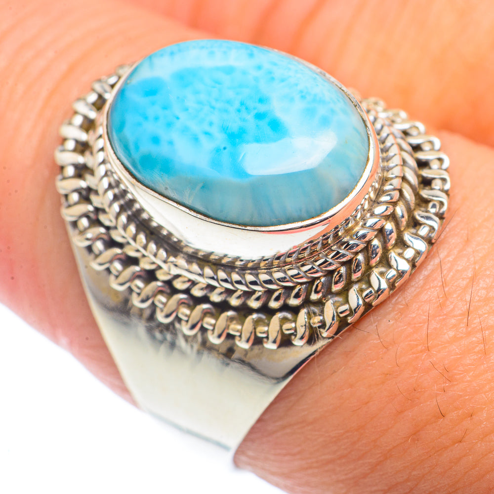 Larimar Rings handcrafted by Ana Silver Co - RING72672